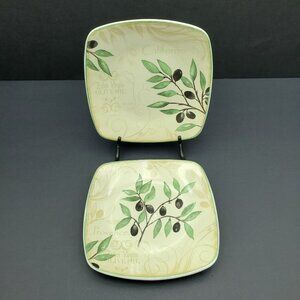 Pfaltzgraff Olive Grove Appetizer Plates Snack Plates Canape Plates